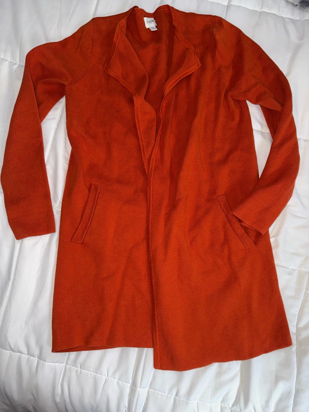 Orange Open-Front Jacket